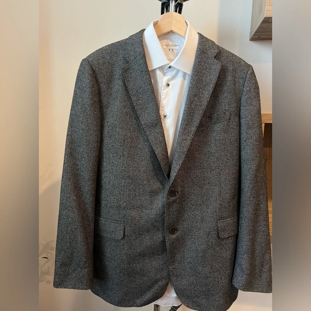 ARMANI COLLEZIONI M-LINE BLACK WEAVE BLAZER